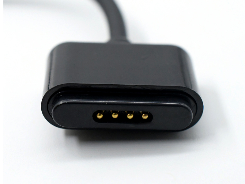 加熱飯盒異形4pin彈簧針磁吸數據線兒童電話手表手環連接器充電線